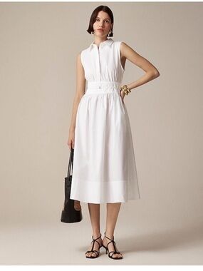 J.Crew Fitted-waist shirt-dress in cotton poplin